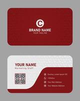 elegant Red Corporate business card and name card design template vector