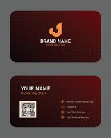 Elegant Red corporate business card and name card template design vector