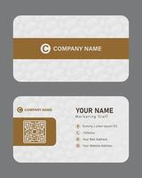 elegant brown business card and name card design template. corporate business card horizontal minimal style vector