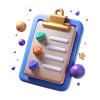 magnificent artistic Clipboard Checklist Task Management Isolated for Project Planning detailed png