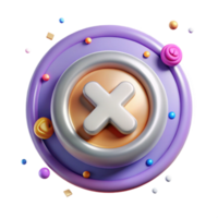 beautiful contemporary Close Button X Icon Transparent Background for Mobile Applications authentic png