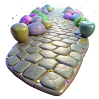 wonderful creative Cobblestone Stone Texture Pathway Isolated for Landscaping Visuals authentic png