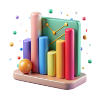 impressive artistic Colorful Bar Graph with Gradient Isolated for Reports genuine png
