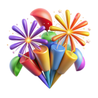 extraordinary rustic Colorful Fireworks Isolated for Celebration Graphics exclusive png