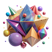 wonderful rustic Colorful Geometric Background Cutout for Social Media Graphics premium png