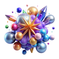 impressive classic Colorful Nebula Burst Effect Isolated for Event Graphics premium png