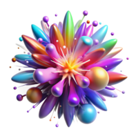 beautiful rustic Colorful Nebula Burst Effect Isolated for Event Graphics high quality png