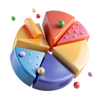 dramatic traditional Colorful Pie Chart Segments Transparent for Web Design original png