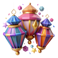 stunning classic Colorful Paper Lanterns Transparent for Festival Decor original png