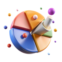 magnificent rustic Colorful Pie Chart with Shadows Isolated for Reports exclusive png