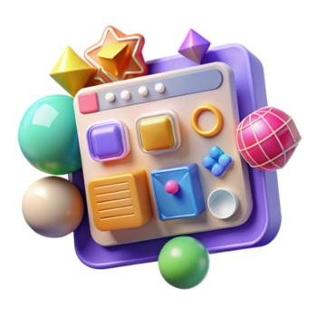 elegant modern Colorful Ui Kit Transparent for Modern App Development authentic png