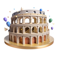 serene abstract Colosseum Arena Cutout for Gladiator Battles authentic png