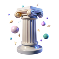 elegant creative Column 3d Model Isolated Architectural Visualization high quality png