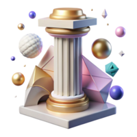 serene creative Column Installation Guide Transparent Background Building Instructions premium png