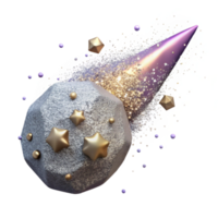 impressive vintage Comet Dust Trail Sparkling Particles Isolated for Astronomy high quality png