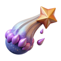 extraordinary modern Comet with Tail Isolated for Astronomy Illustrations authentic png