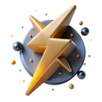 wonderful abstract Comic Book Style Lightning Bolt Isolated high quality png
