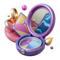 stunning abstract Compact Mirror Dual Sided Isolated for Beauty on the Go high resolution png