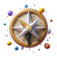 impressive abstract Compass Rose Navigation Tool Cutout for Cartography authentic png