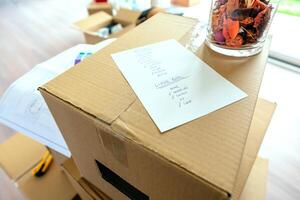 Detail of move checklist photo