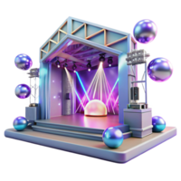 impressive minimalist Concert Stage with Laser Show Transparent for Sci Fi Projects original png