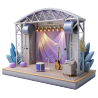 serene abstract Concert Stage with Projectors and Screens Isolated for Visual Displays genuine png