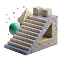 extraordinary abstract Concrete Staircase with Exposed Aggregate Finish Transparent high quality png