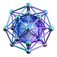 vibrant minimalist A network of glowing, interconnected lines forming a complex, geometric pattern, futuristic style authentic png