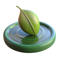 impressive vintage A single leaf floating on the surface of a pond, ripples in the water, reflective surface, realistic style detailed png
