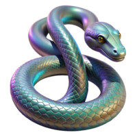 elegant creative A slithering snake with iridescent scales, dappled jungle light, reptile photography style high resolution png