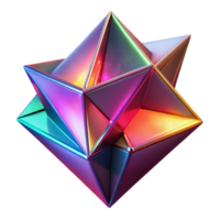 elegant abstract Fractured geometric shapes in vibrant neon hues, casting long, sharp shadows under a dramatic, chiaroscuro lighting, with a grainy, retro-futuristic aesthetic high resolution png