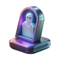 impressive vintage Holographic projection of a deceased loved one, soft lighting, sentimental sci-fi style high quality png