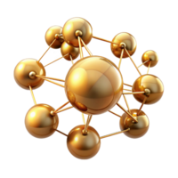 extraordinary modern A network of interconnected golden orbs, pulsating with a gentle inner light, floating in a chaotic yet harmonious arrangement. Subtle lens flares add a touch of mystique premium png