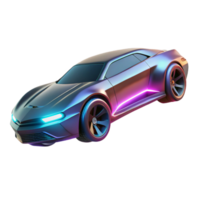 magnificent rustic A futuristic car hovering above the ground, sleek and aerodynamic design, neon underglow, cyberpunk style professional png