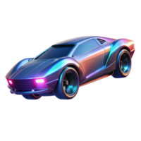 elegant contemporary A futuristic car hovering above the ground, sleek and aerodynamic design, neon underglow, cyberpunk style high resolution png