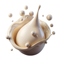 serene rustic Cream Drop Splash Transparent for Liquid Simulations original png