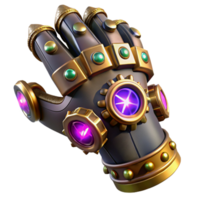beautiful traditional A steampunk gauntlet, intricate gears and glowing crystals, powerful, heroic lighting genuine png
