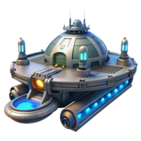extraordinary vintage A sleek, futuristic spaceship docks with a massive, orbital station, its docking lights illuminating the surrounding space. Sci-fi, realistic style authentic png