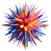 wonderful contemporary A chaotic explosion of colorful particles, resembling a supernova, with a high contrast, dynamic lighting, abstract expressionism style original png
