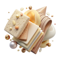 elegant abstract Cream Swatch Set Transparent for Color Palettes original png