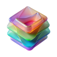 magnificent classic Translucent layers of colored cellophane, overlapping and creating new hues, soft, diffused lighting, minimalist and abstract detailed png