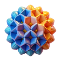 extraordinary vintage Interlocking tessellated patterns, with a gradient shift from warm oranges to cool blues, illuminated by a subtle ambient light, in a geometric abstract style exclusive png