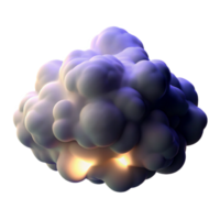 vibrant contemporary A cloud of swirling smoke, illuminated by a back light, with a volumetric effect and a monochromatic color scheme, in a dark and moody style detailed png