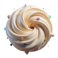magnificent modern Cream Texture Swirl Transparent Background for Food Design genuine png