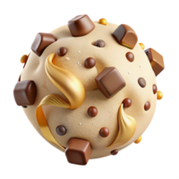 impressive abstract Cream Texture with Chocolate Chips Isolated for Cookie Recipes exclusive png