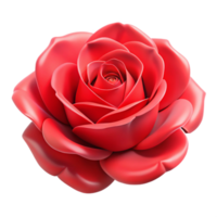 serene traditional A single rose, fully bloomed, red petals, soft lighting, realistic rendering, authentic png