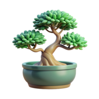 extraordinary creative A bonsai tree in a pot, intricate details, soft lighting, realistic rendering, genuine png