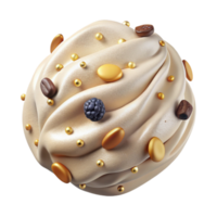 serene artistic Cream Texture with Raisins Isolated for Bakery Products high quality png