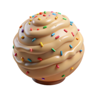 magnificent minimalist Cream Texture with Sprinkles Isolated for Baking Projects high quality png