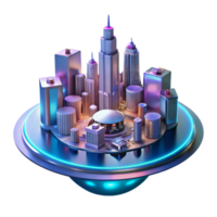 beautiful classic A futuristic city skyline reflected in the polished surface of a drone, soft neon lighting, cinematic style high resolution png